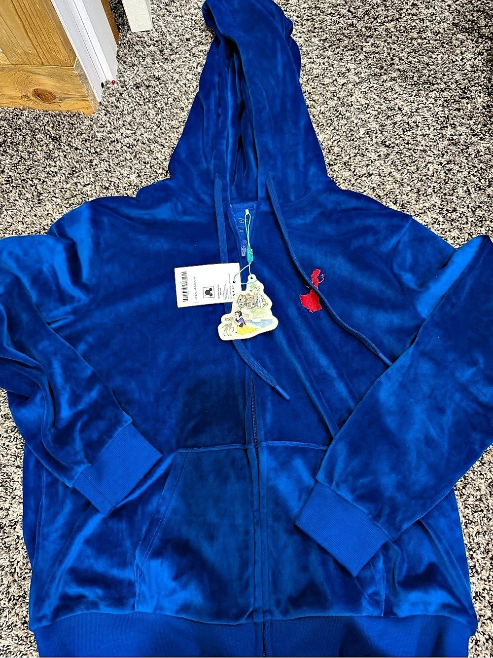 Disney Snow White Posh Peanut Hoodie Blue  NWT